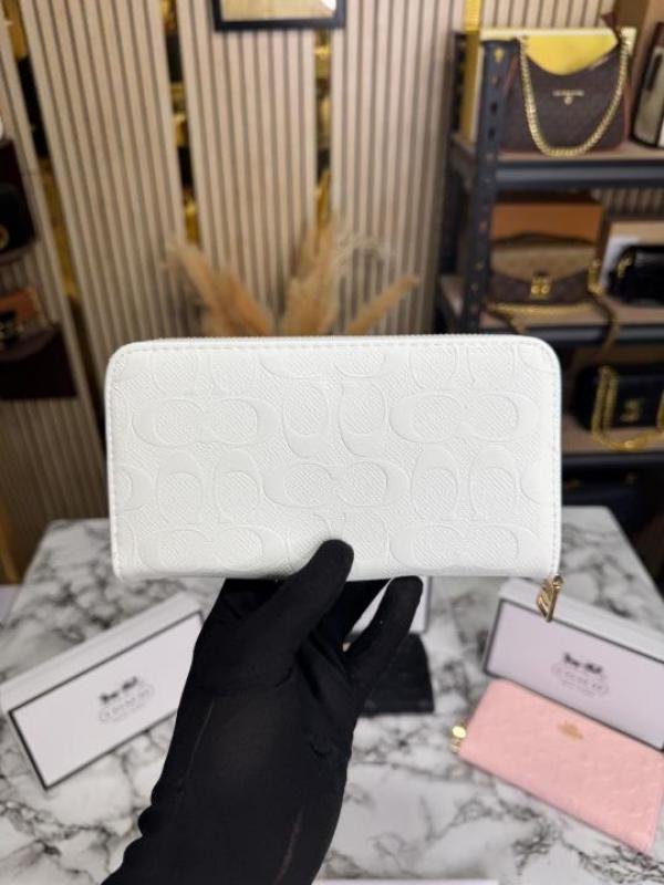 Buy Coach Embossed Zip Wallet With Gold Hardware Includes Box And Dust Bag Online in India - Style 3 - Bootery - Image 3