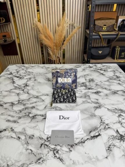 Dior Oblique Zip Wallet With Gold CD Hardware Includes Box And Dust Bag - Best Price Online - Bootery