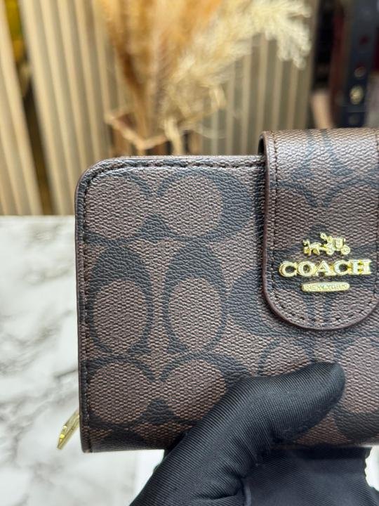 Buy Coach Signature Monogram Canvas Long Wallet With Snap Closure Online in India - Bootery - Image 8