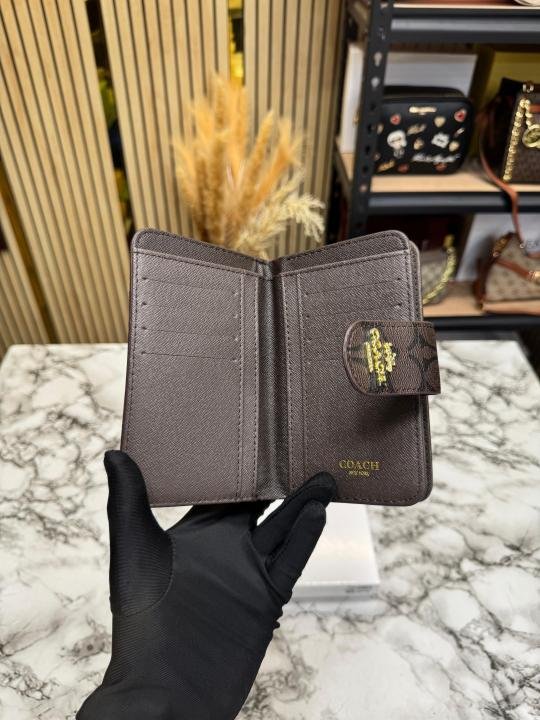 Buy Coach Signature Monogram Canvas Long Wallet With Snap Closure Online in India - Bootery - Image 7