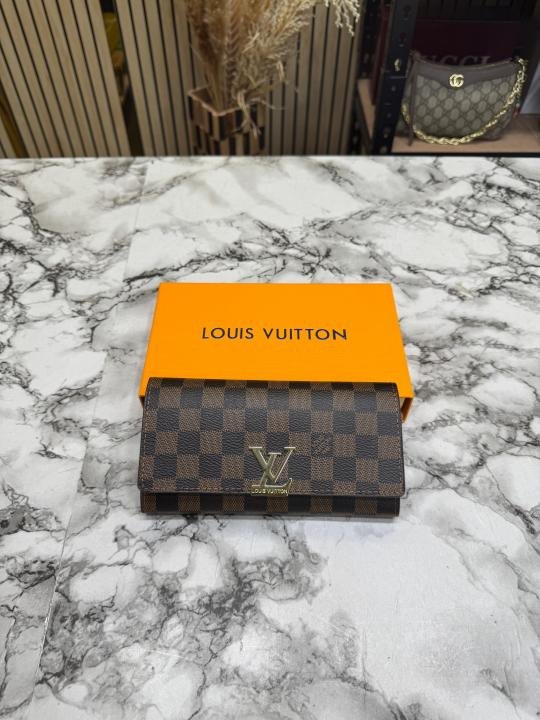 Louis Vuitton Flap Checks Tri-fold Wallet Premium Quality With Box