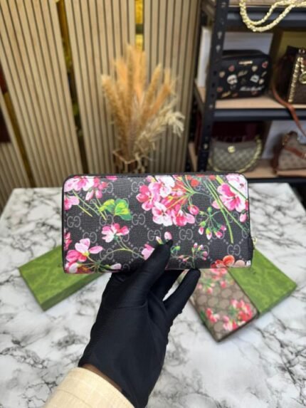 Gucci Floral Monogram Zip Around Long Wallet With Box Price in India - Style 2 - Buy at Bootery - Image 2