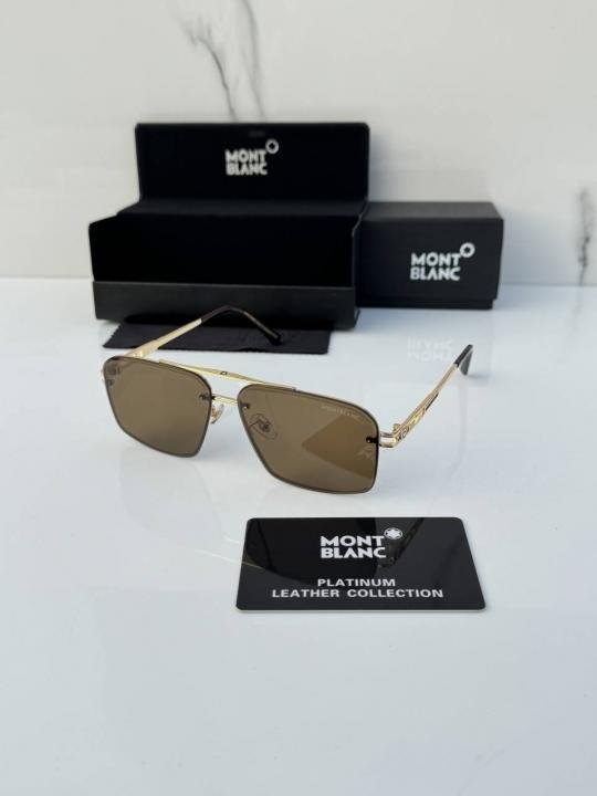 Montblanc 78017 Gold Brown Sunglasses - Best Price Online - Bootery