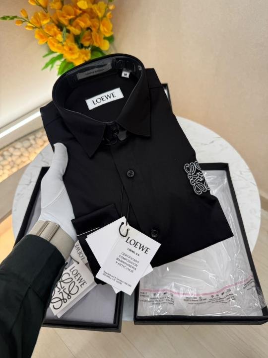 Buy Loewe Embossed Logo Super Premium White Shirt With Brand Box Packing F3581-WH Online in India - Bootery - Image 11
