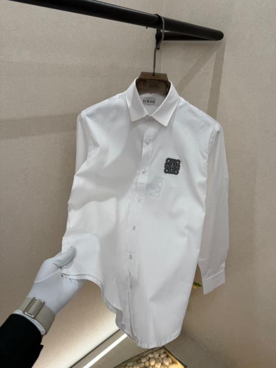 Buy Loewe Embossed Logo Super Premium White Shirt With Brand Box Packing F3581-WH Online in India - Bootery - Image 5