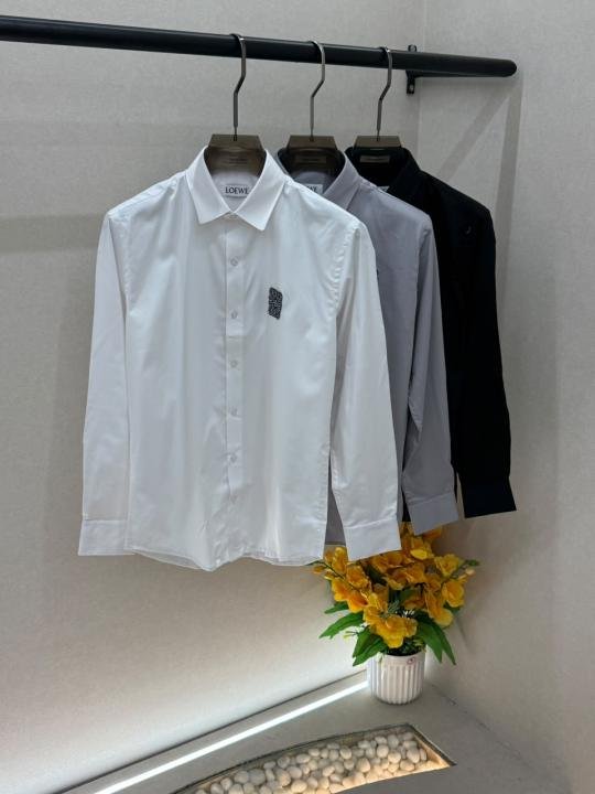 Buy Loewe Embossed Logo Super Premium White Shirt With Brand Box Packing F3581-WH Online in India - Bootery - Image 1