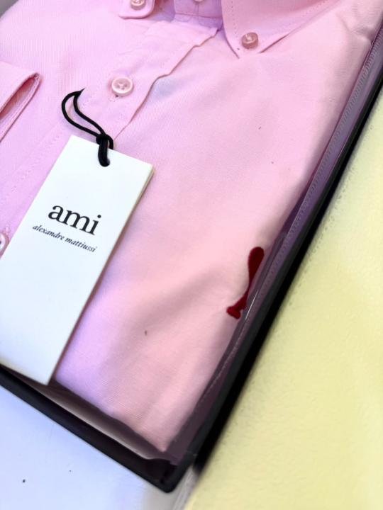 Ami Pink Embroidery Logo Super Premium Shirt With Brand Box Packing F3969-PI - Best Price Online - Bootery - Image 7