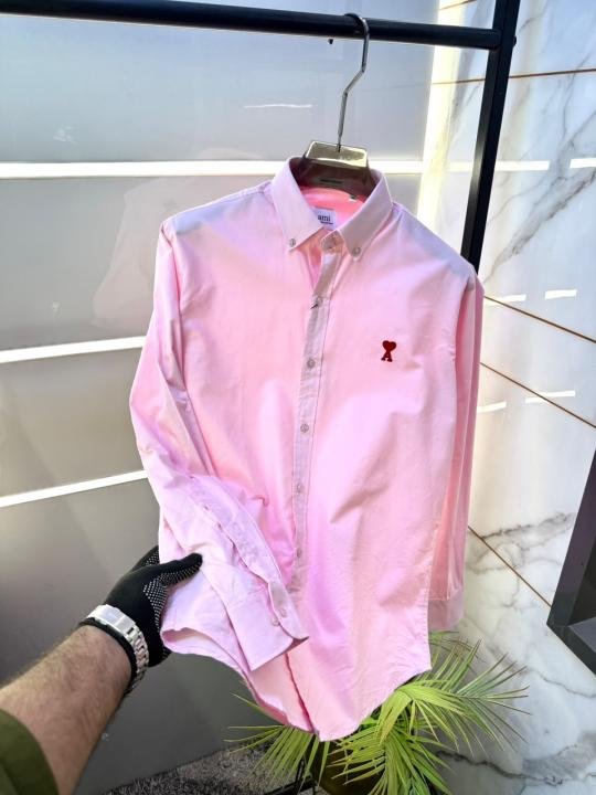Ami Pink Embroidery Logo Super Premium Shirt With Brand Box Packing F3969-PI - Best Price Online - Bootery - Image 6