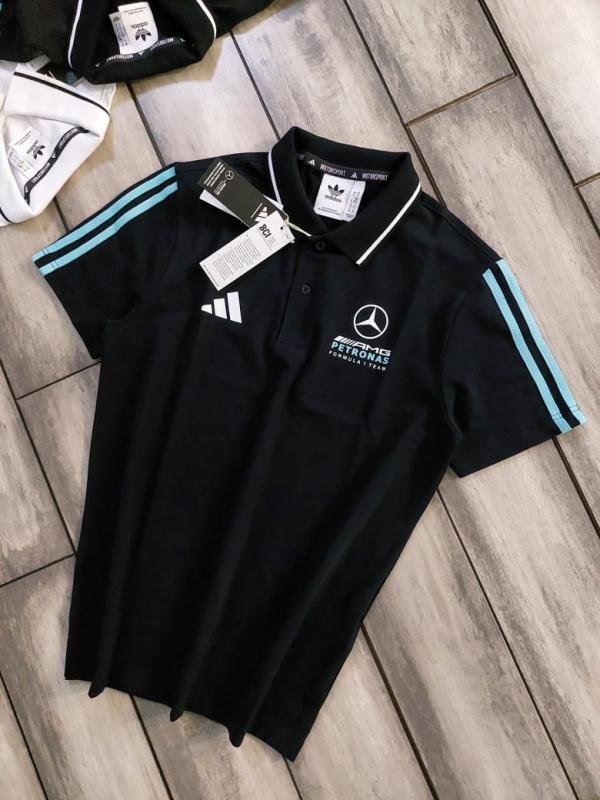 Buy Adidas Adida Navy Collar Neck Premium Printed Polo T-shirt F5076-NY Online in India - Bootery - Image 1