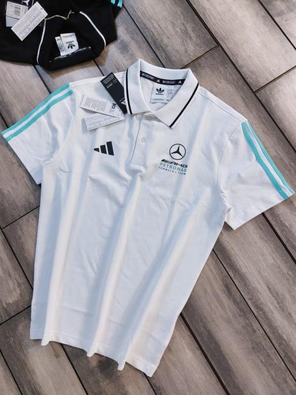 Adidas Adida White Collar Neck Premium Printed Polo T-shirt F5076-WH Price in India - Buy at Bootery