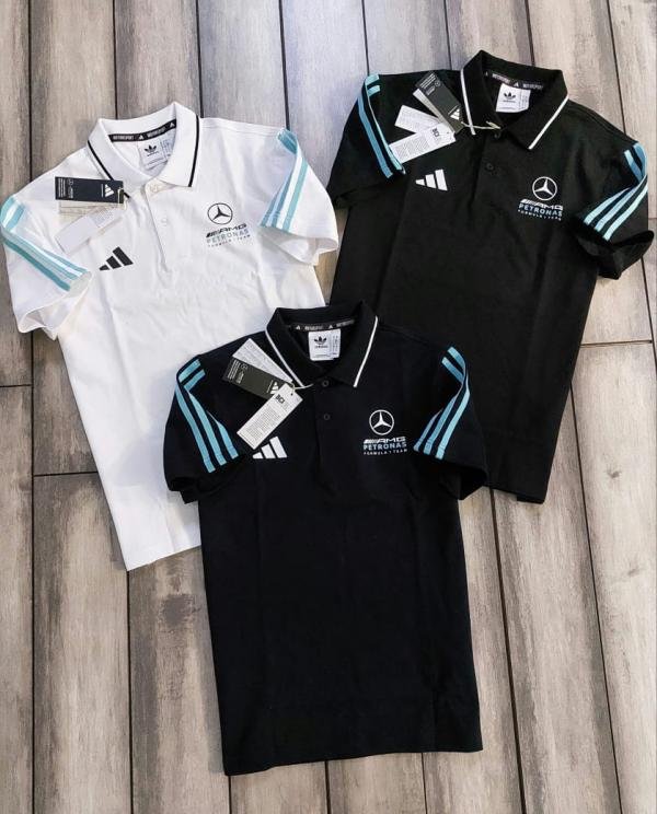 Adidas Adida Black Collar Neck Premium Printed Polo T-shirt F5076-BL - Best Price Online - Bootery - Image 2