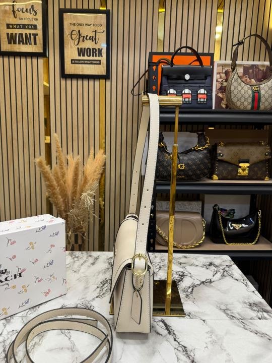 Buy Coach Smooth Leather Flap Crossbody Shoulder Bag With Box And Dust Bag Online in India - Style 2 - Bootery - Image 3