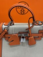 Buy Hermes Kelly Sellier Top Handle Bag With OG Box And Dust Bag And Carry Bag Orange Online in India - Bootery - Image 5