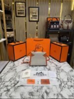 Buy Hermes Kelly Sellier Top Handle Bag With OG Box And Dust Bag And Carry Bag Orange Online in India - Bootery - Image 3