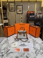 Buy Hermes Kelly Sellier Top Handle Bag With OG Box And Dust Bag And Carry Bag Orange Online in India - Bootery - Image 2
