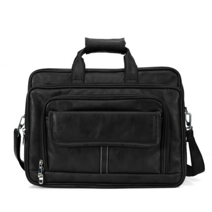 professional midnight black leather executive briefcase - Bootery - Men's Shoes, Watches, Clothing & Accessories