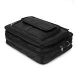 professional midnight black leather executive briefcase - Bootery - Men's Shoes, Watches, Clothing & Accessories