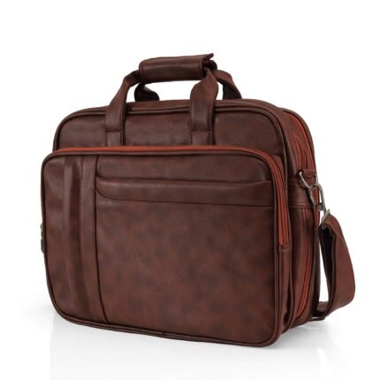 brown leather laptop & office messenger bag - Bootery - Men's Shoes, Watches, Clothing & Accessories