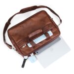 classic tan leather executive briefcase & laptop bag - Bootery - Men's Shoes, Watches, Clothing & Accessories