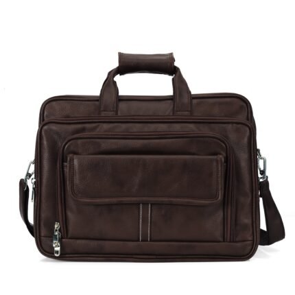 premium dark coffee brown leather executive briefcase - Bootery - Men's Shoes, Watches, Clothing & Accessories