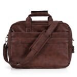 brown leather laptop & office messenger bag - Bootery - Men's Shoes, Watches, Clothing & Accessories