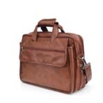 classic tan leather executive briefcase & laptop bag - Bootery - Men's Shoes, Watches, Clothing & Accessories