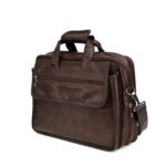 premium chocolate brown leather laptop briefcase - Bootery - Men's Shoes, Watches, Clothing & Accessories