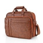 tan brown leather laptop & office messenger bag - Bootery - Men's Shoes, Watches, Clothing & Accessories