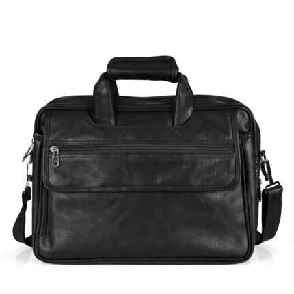 professional midnight black leather executive briefcase - Bootery - Men's Shoes, Watches, Clothing & Accessories