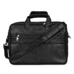 professional midnight black leather executive briefcase - Bootery - Men's Shoes, Watches, Clothing & Accessories