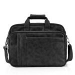 black leather laptop & office messenger bag - Bootery - Men's Shoes, Watches, Clothing & Accessories