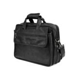 professional midnight black leather executive briefcase - Bootery - Men's Shoes, Watches, Clothing & Accessories