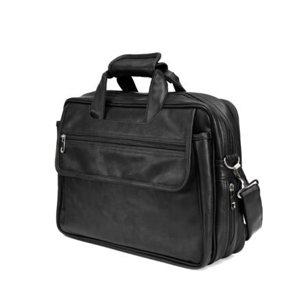 professional midnight black leather executive briefcase - Bootery - Men's Shoes, Watches, Clothing & Accessories