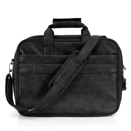 black leather laptop & office messenger bag - Bootery - Men's Shoes, Watches, Clothing & Accessories