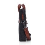 heritage denim & leather office messenger bag (grey) - Bootery - Men's Shoes, Watches, Clothing & Accessories