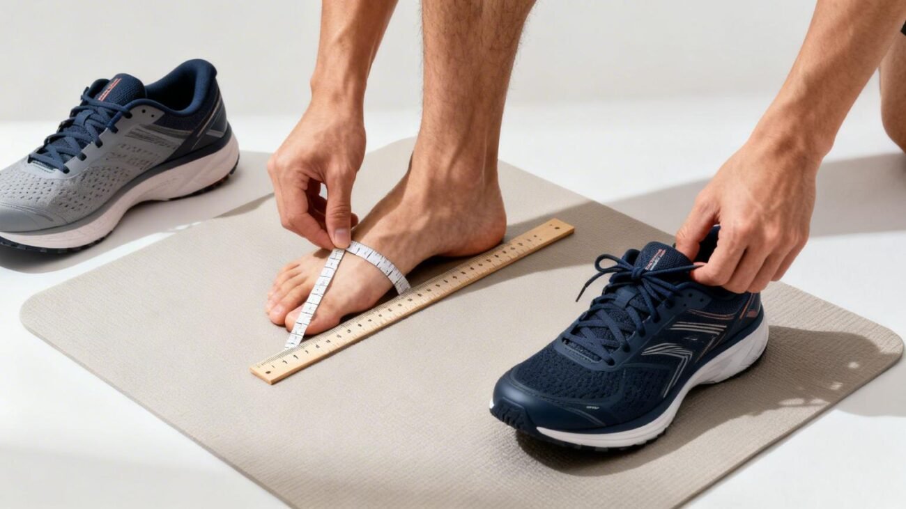 Adidas shoe size guide showing how to measure foot