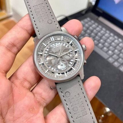 Montblanc Matte Grey Chronograph - Bootery - Men's Shoes, Watches, Clothing & Accessories